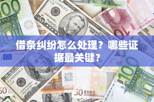 北京借条纠纷怎么处理？哪些证据最关键？