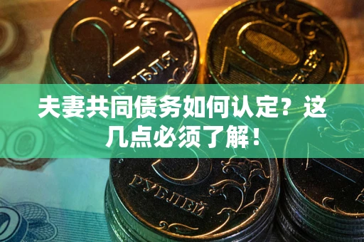 北京夫妻共同债务如何认定？这几点必须了解！