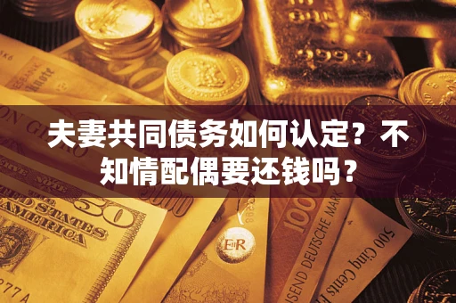 北京夫妻共同债务如何认定？不知情配偶要还钱吗？