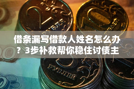 北京借条漏写借款人姓名怎么办？3步补救帮你稳住讨债主动权