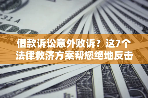 北京借款诉讼意外败诉？这7个法律救济方案帮您绝地反击！